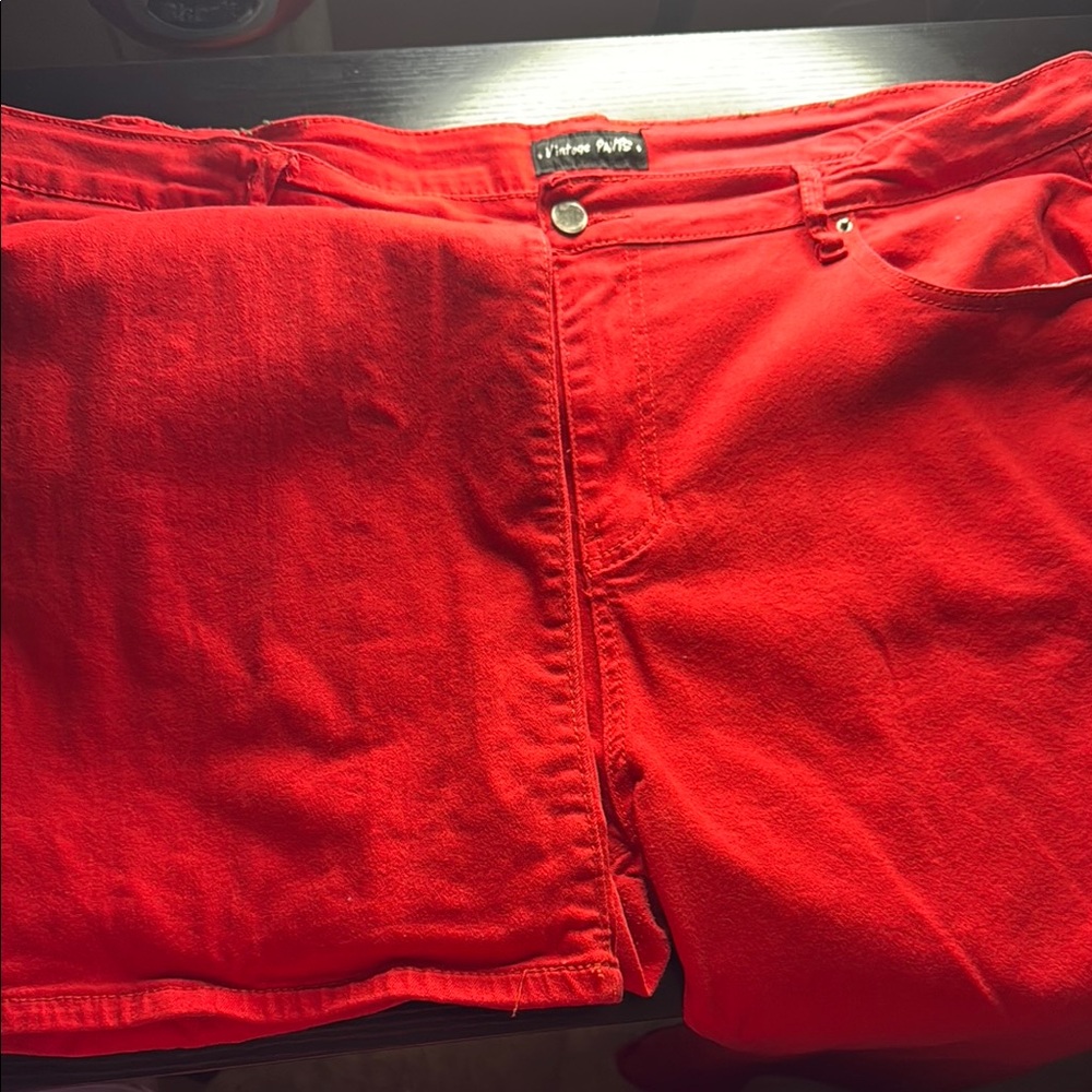 Vibrant Red Denim Bell Bottom Men’s Jeans